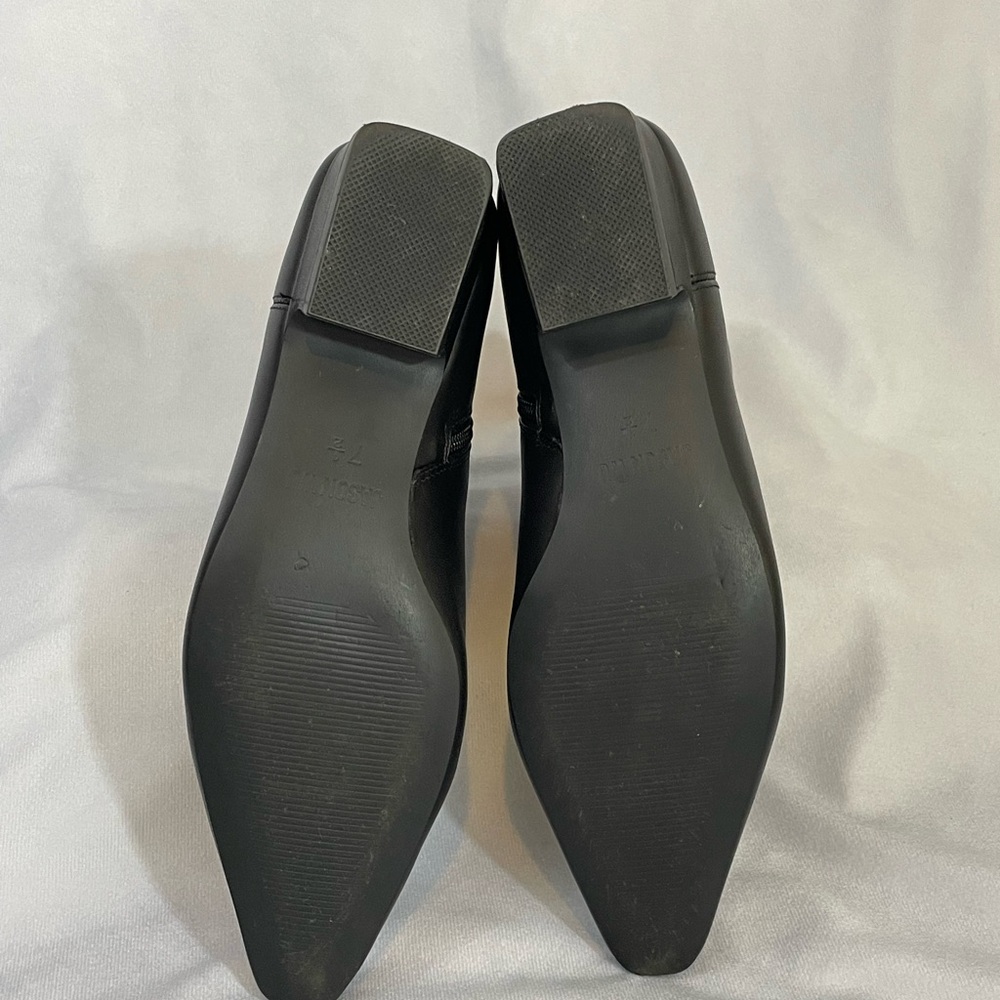Jason Wu Black Leather Pointed-Toe Ankle Boots - Picture 4 of 7